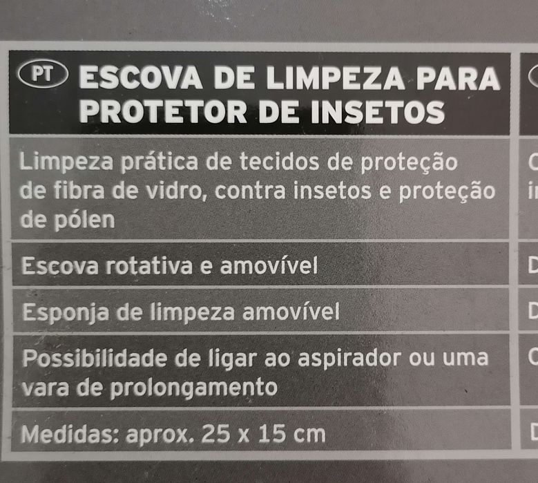 Escova de limpeza de redes mosquiteiras