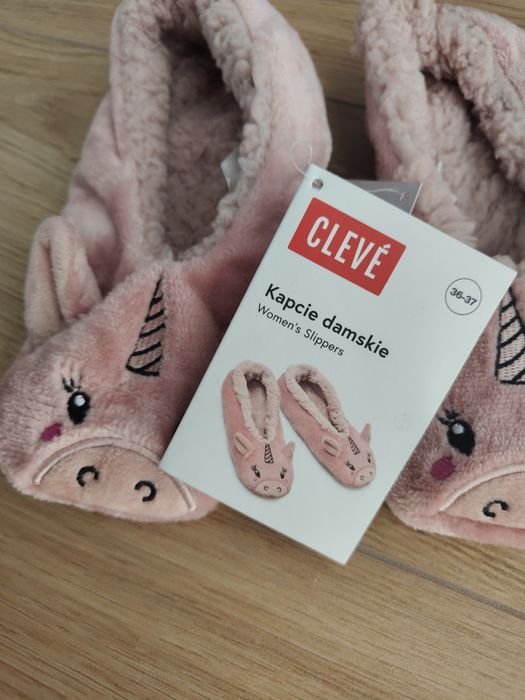 Kapcie damskie dziewczęce jednorożec