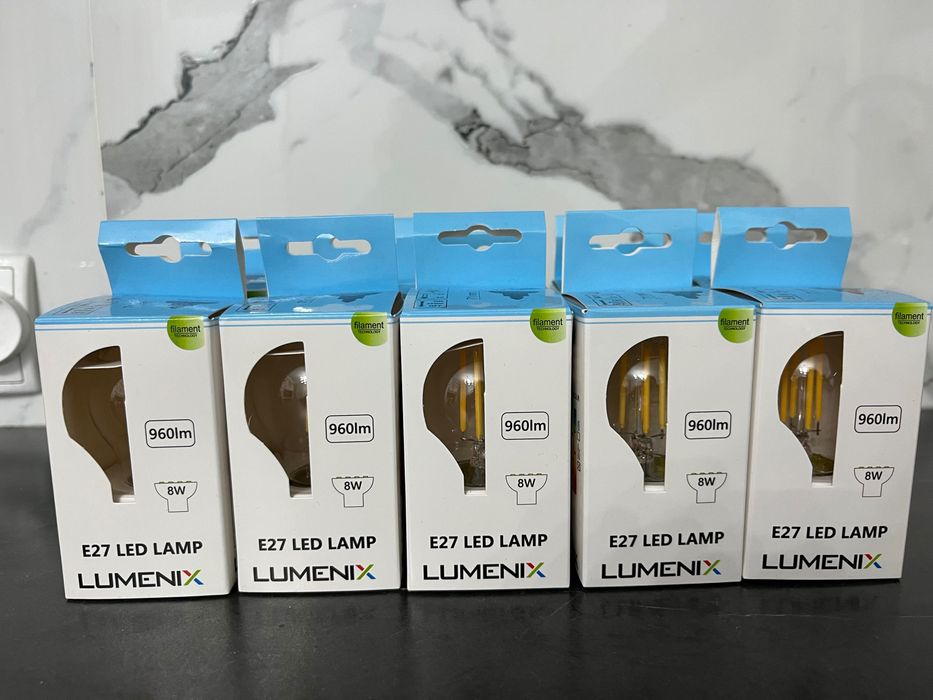 Nowe Żarówki e27 neutralne G45 małe kulki ozdobne filament 10 sztuk