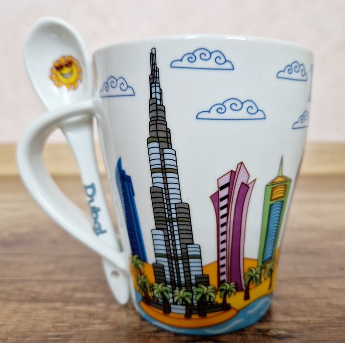 Kubek Dubaj porcelana jakość Przywieziony z Dubaju 300ml
