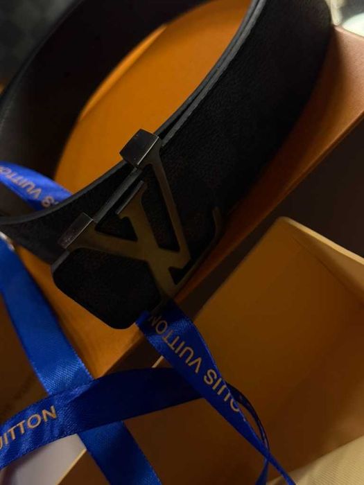 LV Initiales Belt Damier Graphite Matte Black 90-110