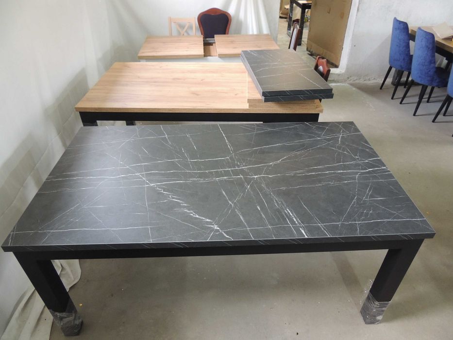 Stół Rozkładany LOFT industrialny 160-260x90 (2x50 Dostawki) EGGER