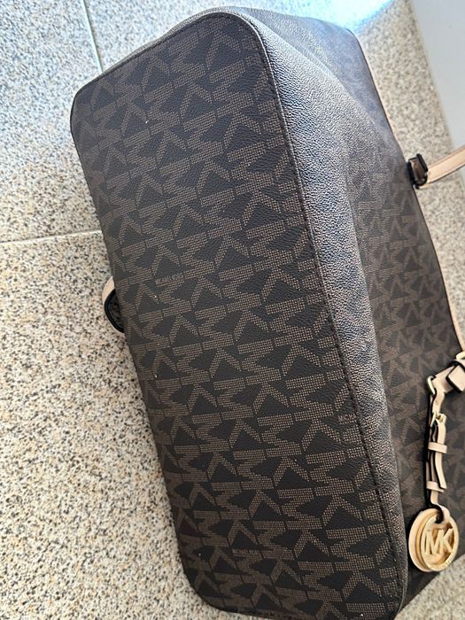 Mala Michael Kors Jet Set Travel Tote Original – Castanho/Bege