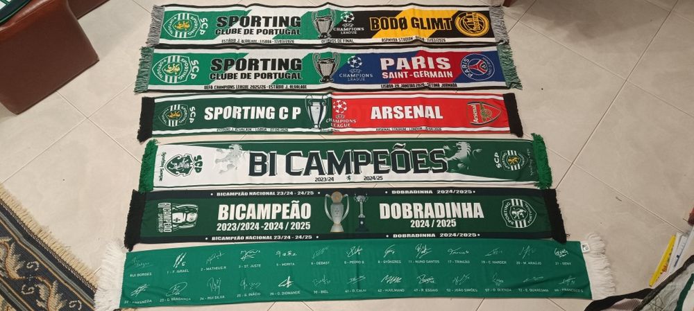 6 cachecois do Sporting clube de Portugal