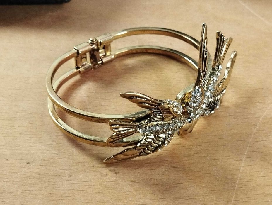 Pulseira Bracelete Andorinhas Douradas