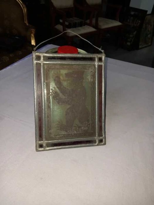 vitral artesanal brasão de armas ST/Gallen