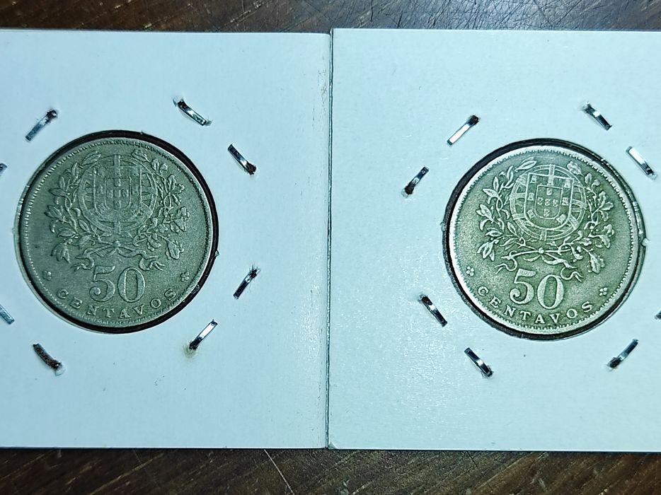 LOTE DE 6 MOEDAS 50 centavos de 1955, 57, 58, 59, 60 e 61.