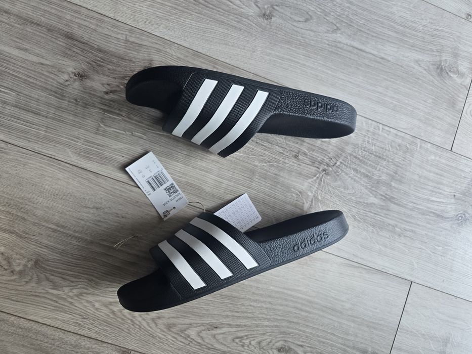 Nowe czarne klapki męskie Adidas  r.44,5