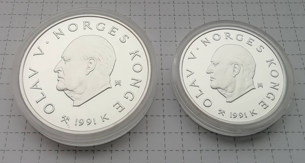 Норвегія набір 50+100 крон 1991р. СРІБЛО. ПРУФ. Олімпійські ігри.
