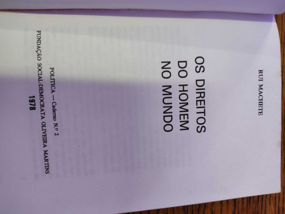 Livro Os direitos do homem no mundo - Rui Machete