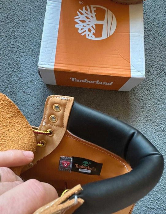 brazowe TIMBERLAND meskie buty nowe na zime za kostke