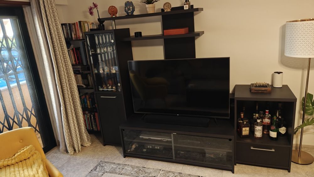 Conjunto móvel TV preto