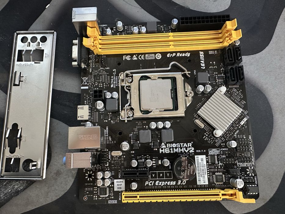 Материнская плата BIOSTAR H61MHV2 + Celeron G550