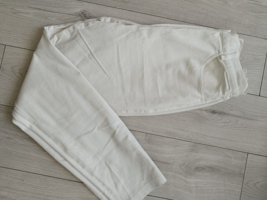 Spodnie wysoki stan proste  bawełniane r M Madeline