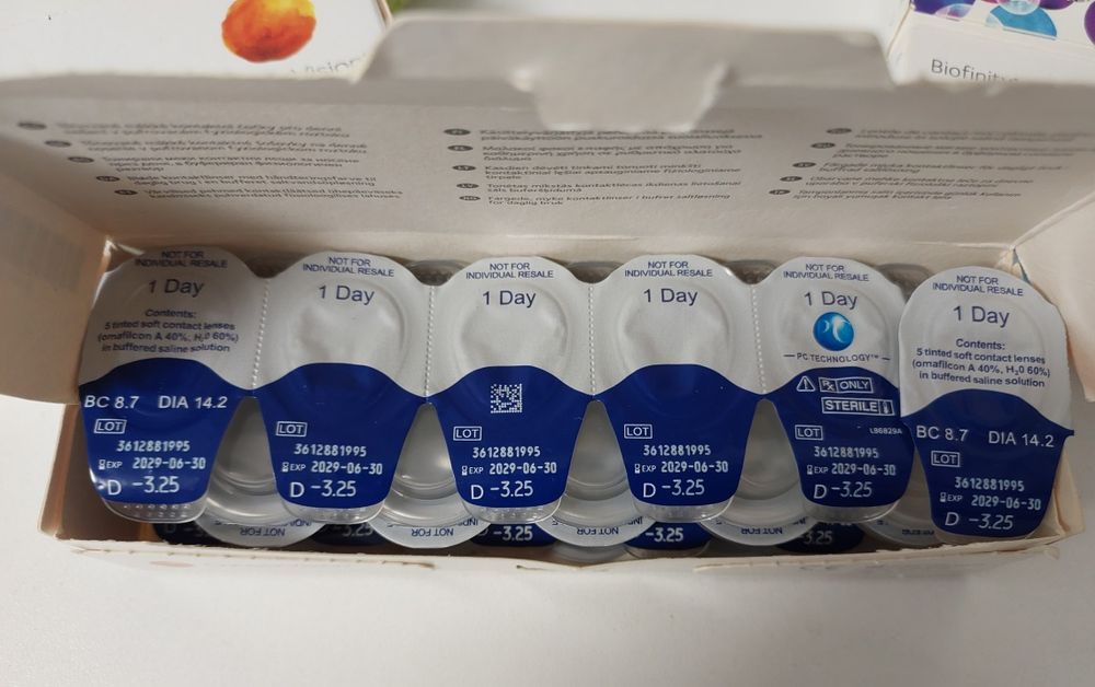 Контактні лінзи щоденні CooperVision -3.25