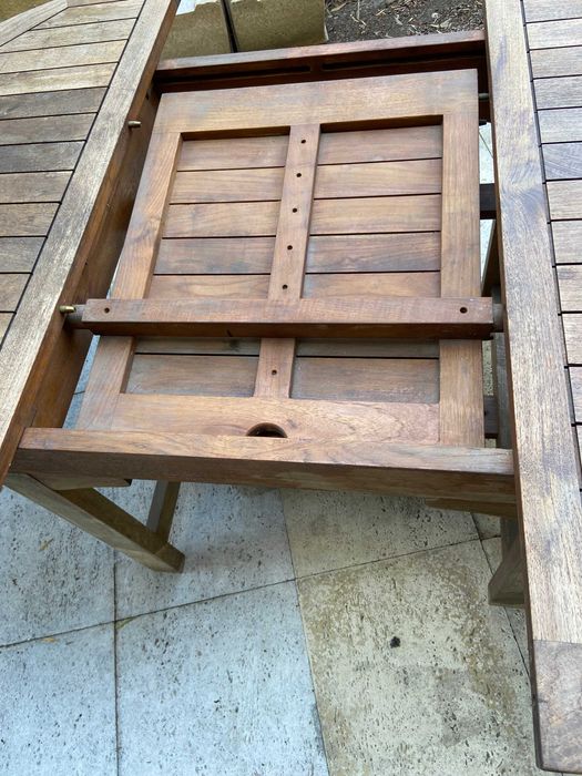 Mesa de Jardim em madeira Teca de Java, Indonésia, de 1.20 m x1.70 m