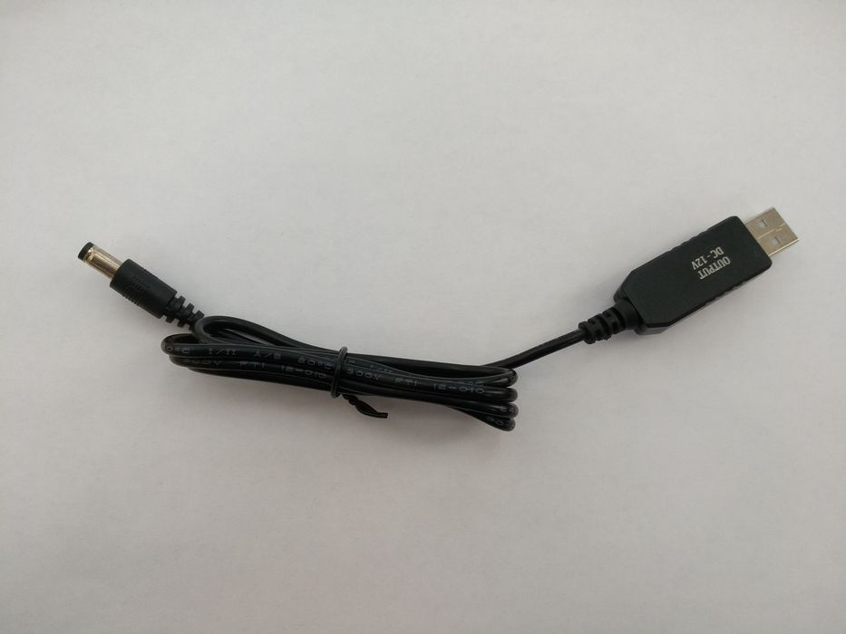 Кабель для роутера (підвищення напруги з 5V на 9 та 12)Повебанк+роутер