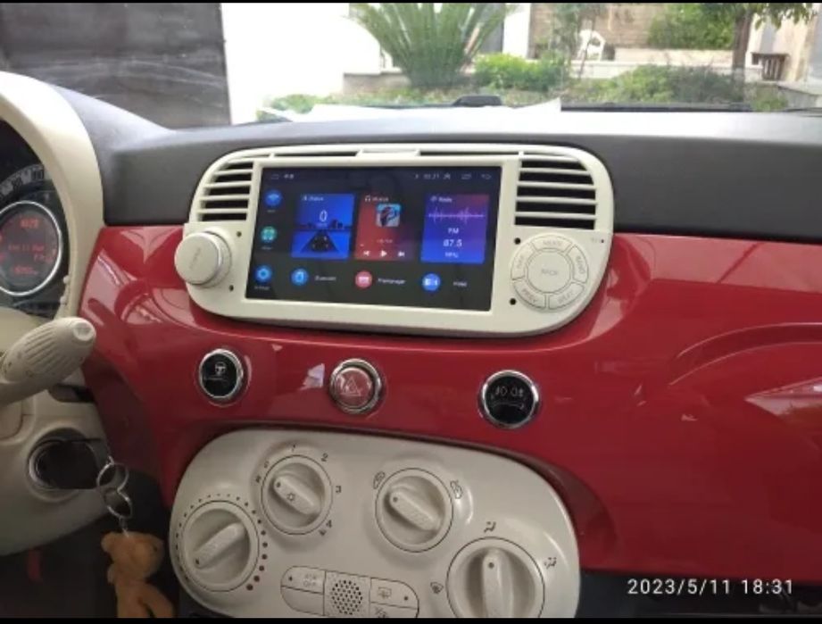 Rádio Android 14 com GPS Fiat 500 (Artigo Novo)