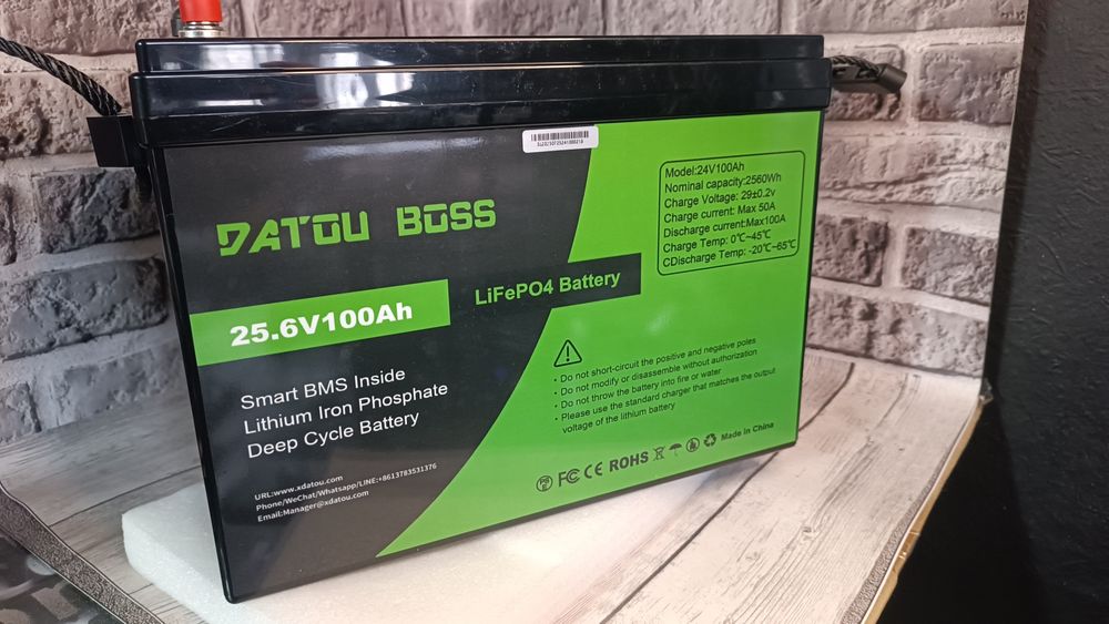 Акумулятор LiFePO4 DATOU BOSS 24V 100Ah (2560 Wh) Літій-залізо-фосфат