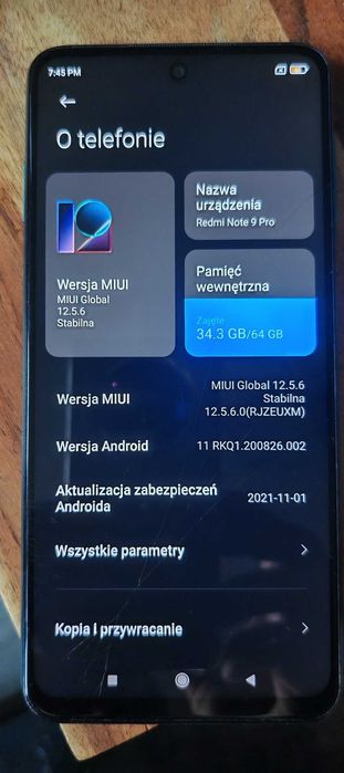 Smartfon Xiaomi Redmi Note 9 Pro 6/64GB
