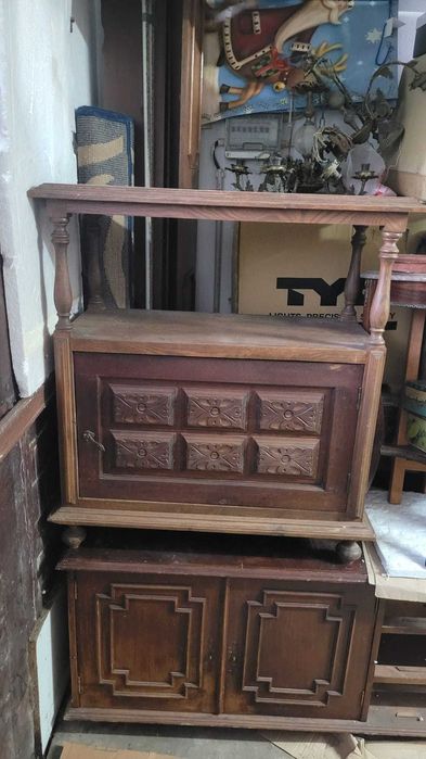 Móvel TV Bar Madeira Suporte