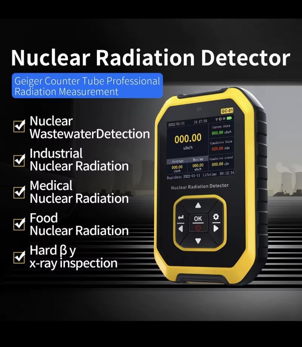 Дозиметр радіації, випромінювання GC-01 Радіометр Лічільник Гейгера