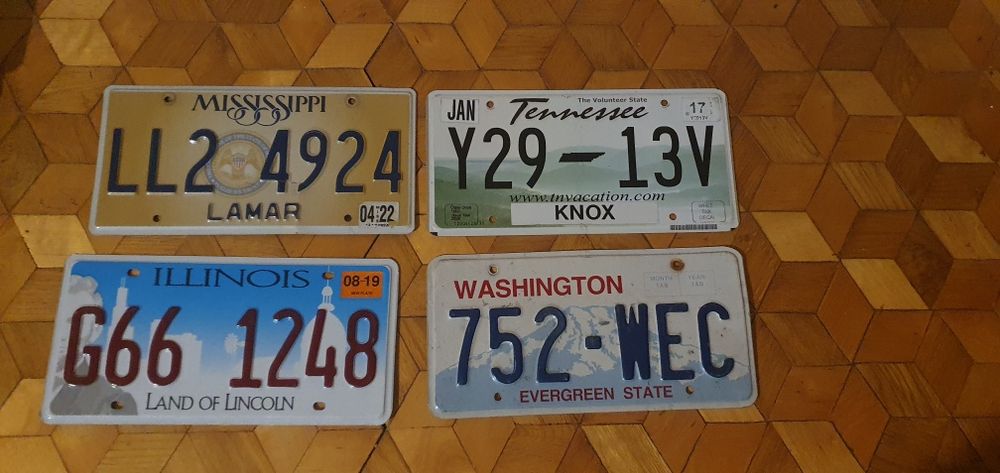 4 tablice rejestracyjne usa oryginal