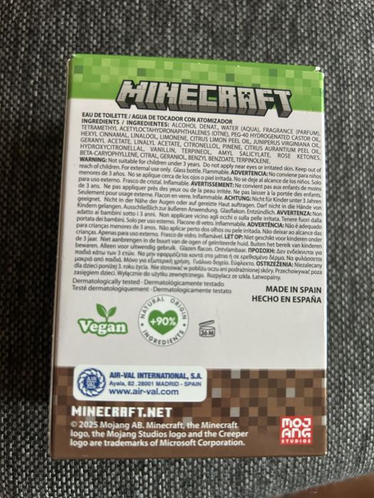 Perfumy młodzieżowe Minecraft
