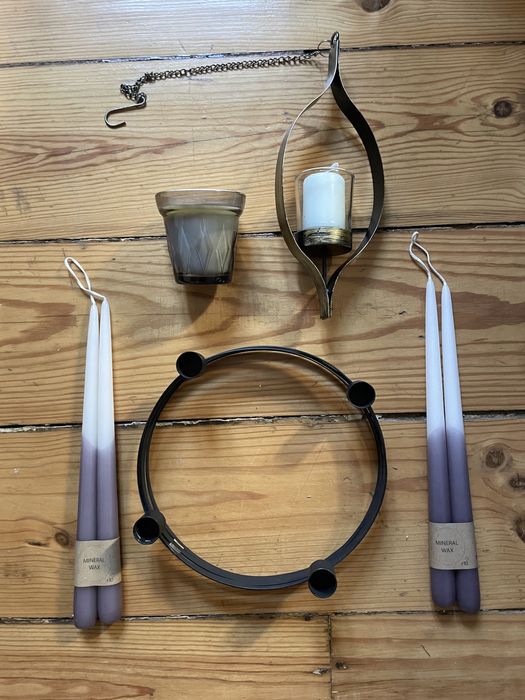 Conjunto decoração casa velas Gato Preto