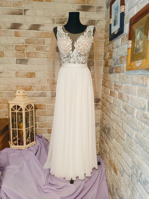 Sukienka ślubna S/M ecru