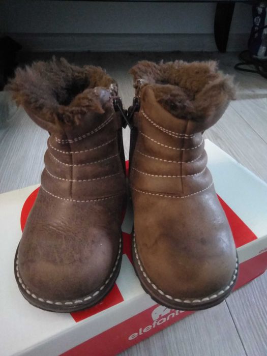 Kozaki kozaczki skórzane ocieplane 22 Elefanten