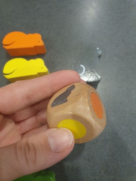 Drewniane klocki dla dzieci, gra w kotka i myszkę