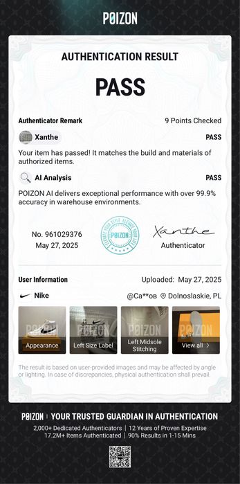 Certyfikat Autentyczności | Nike Blazer Mid 77 White Black (W) 37.5 EU