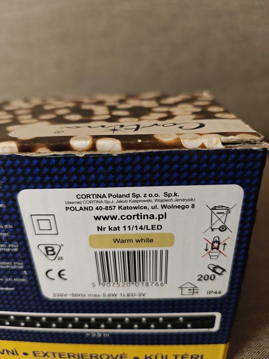 Cortina lampki choinkowe 200 LED zewnętrzne świąteczne ciepły biały