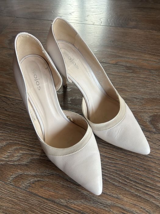 Szpilki cieliste beżowe Wojas 38,5