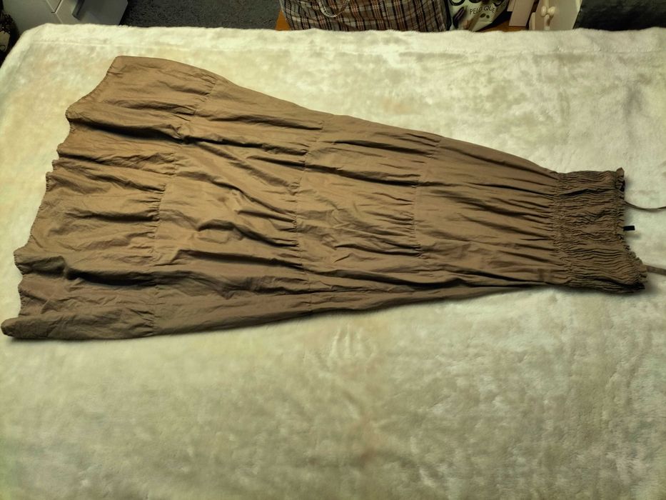 Vestido castanho/caqui, tam. S - Benetton