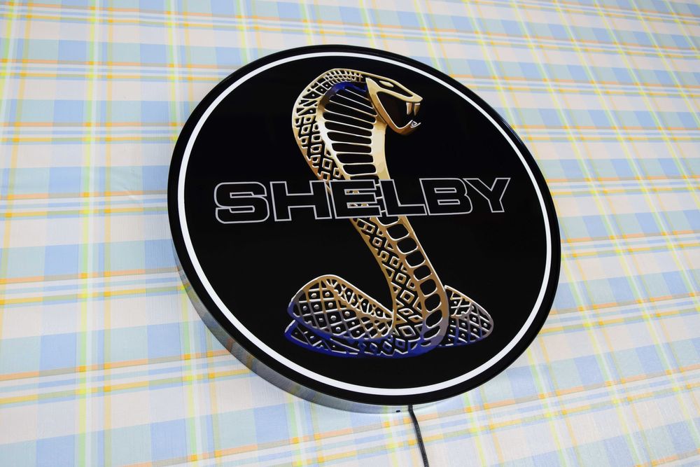 LED Neon FORD MUSTANG SHELBY, Szyld 3D, Podświetlane Logo, Prezent