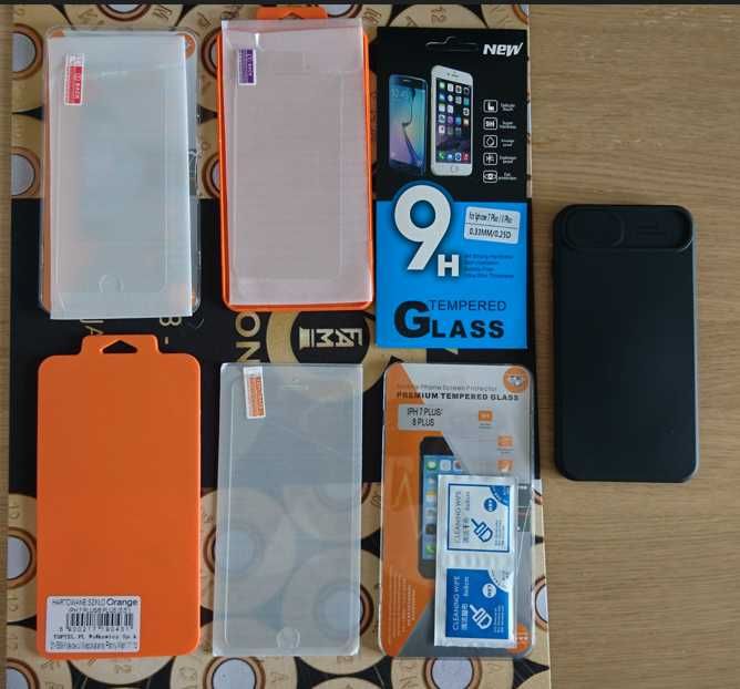 iPhone 7, 8, 7 plus / 8 plus - zestaw ochronny: szkło, etui