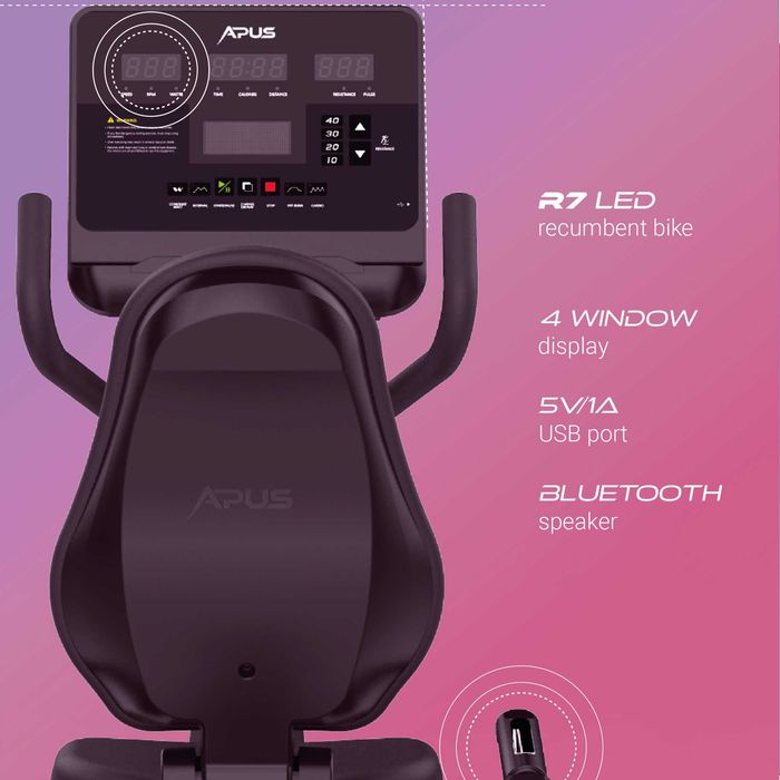 Rower poziomy APUS Recumbent Bike R7 nowy gwarancja