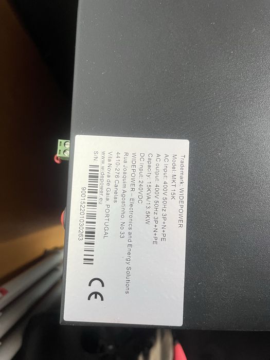 UPS Widepower MKT 15K — 15kVA/13,5kW, Trifásica