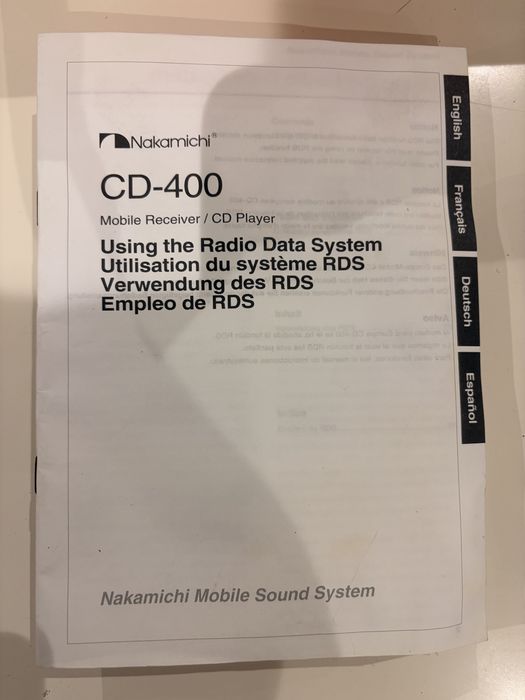 Nakamichi CD-400 – High-End Car Audio – Caixa + Comando – 300€