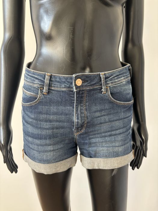 klasyczne jeansowe szorty krótkie spodenki ciemny denim h&m 38 M push
