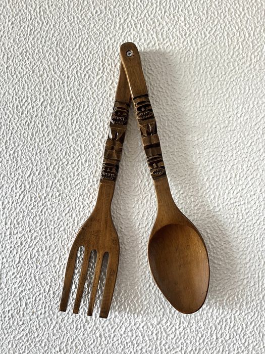 Talheres decorativos em madeira maciça - AREA STORE