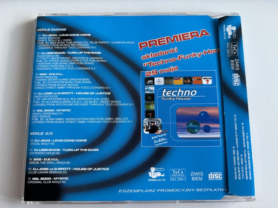 Techno Funky House - 666 , DJ JEAN , KLUBBHEADS TRANCE Snake's Music