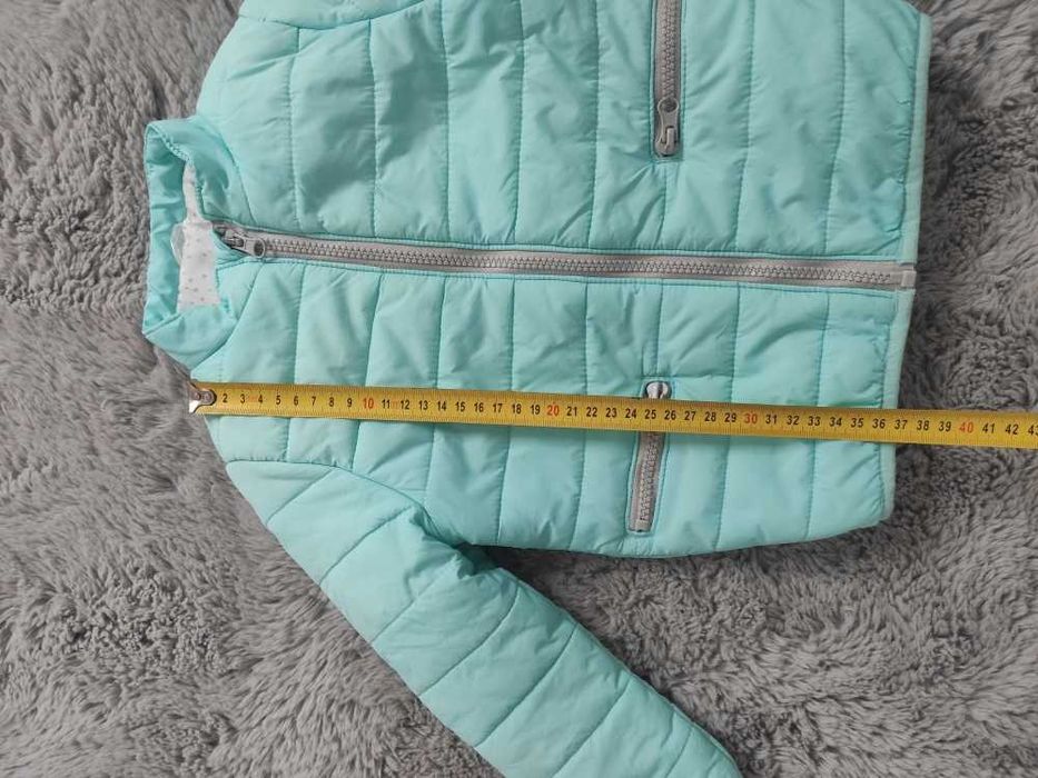 Turkusowa pikowana kurteczka wiosna / jesień r. 86