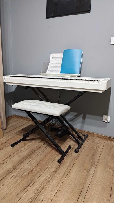 Pianino Cyfrowe Kawai ES520 Białe, Bogaty zestaw (etui, statyw,stołek)