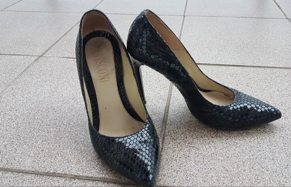 Buty Visconi czarny wąż