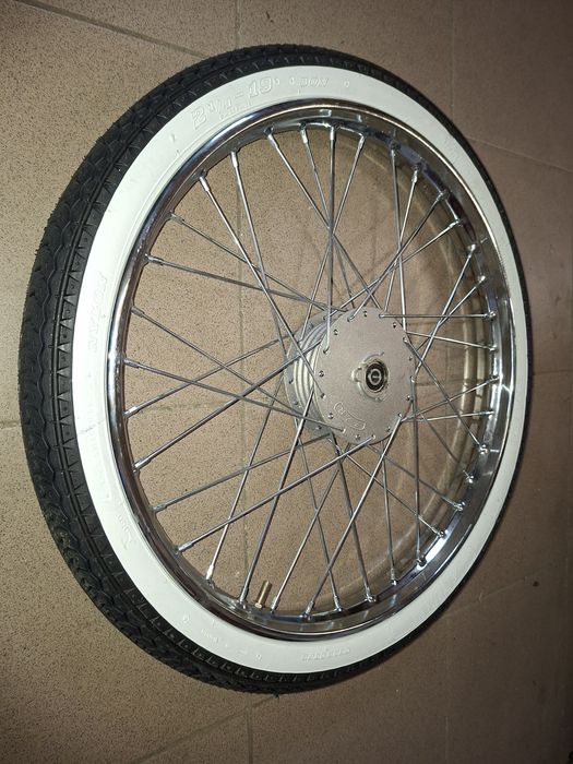 Odnowione wycentrowane kolo przód romet komar,50t1,2375 opona retro