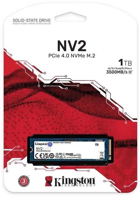SSD диск Kingston 1TB mnve m.2 pcie 4.0 nv2 б/в