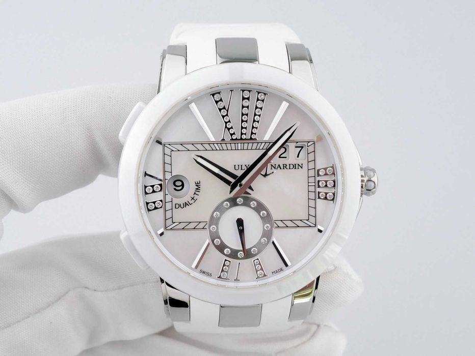 Ulysse Nardin Executive Dual Time Lady MOP Diamond Dial 40